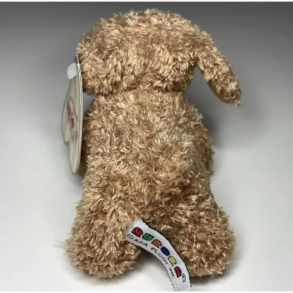 Vintage Aurora Dinky Dog Plush Mini Brown 4.5” Stuffed Animal Puppy With Tags